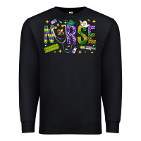 Black Mardi Gras Nurse Premium Sweatshirt - NancyCooperArtShop