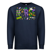 Navy Mardi Gras Nurse Premium Sweatshirt - NancyCooperArtShop