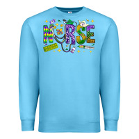 Ocean Blue Mardi Gras Nurse Premium Sweatshirt - NancyCooperArtShop