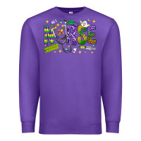 Purple Mardi Gras Nurse Premium Sweatshirt - NancyCooperArtShop