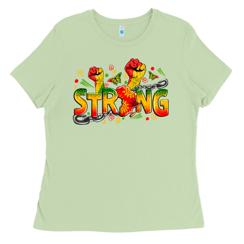 Strong Juneteenth Ladies Tee by Zillion Design Studio | Teevron