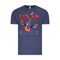 Vintage Denim freedom rocks Vintage Tee - NancyCooperArtShop
