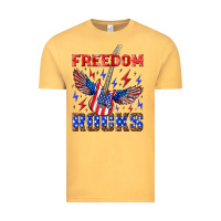 Vintage Mustard freedom rocks Vintage Tee - NancyCooperArtShop