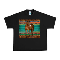 Black western horse serape  leather leopard Urban Heavy Tee - BarkalooDesign