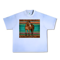 Grape Ice western horse serape  leather leopard Urban Heavy Tee - BarkalooDesign