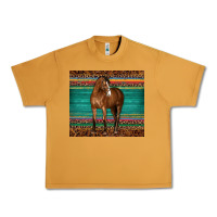 Peanut Butter western horse serape  leather leopard Urban Heavy Tee - BarkalooDesign