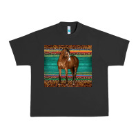 Pigment Black western horse serape  leather leopard Urban Heavy Tee - BarkalooDesign