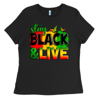 Black stay black and live Ladies Tee - Zillion Design Studio