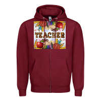 Burgundy Western Teacher Tumbler Zipper Hoodie - LillyAllenDesigns