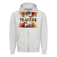 Dove Grey Western Teacher Tumbler Zipper Hoodie - LillyAllenDesigns