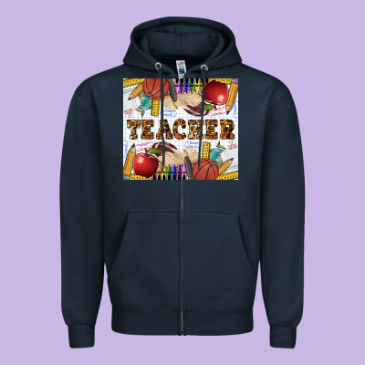 Western Teacher Tumbler Zipper Hoodie Designed By Lillyallendesigns