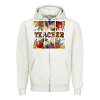 Oatmeal Heather Western Teacher Tumbler Zipper Hoodie - LillyAllenDesigns
