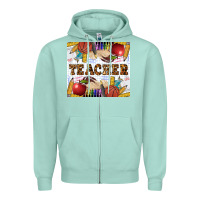 Seafoam Western Teacher Tumbler Zipper Hoodie - LillyAllenDesigns