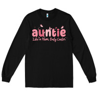 Black auntie like a mom only cooler Long Sleeve Tee - MaliasSmallBusiness
