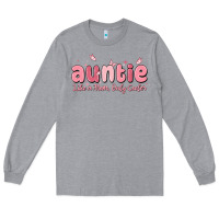 Heather Grey auntie like a mom only cooler Long Sleeve Tee - MaliasSmallBusiness