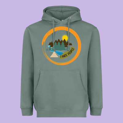 I Hate People Camping Hiking Heavyweight Hoodie Designed By Bettercallsaul