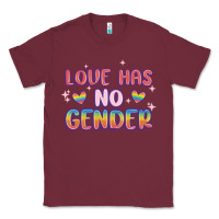 Burgundy love no gender Classic Tee - MaliasSmallBusiness