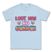 Dusty Blue love no gender Classic Tee - MaliasSmallBusiness