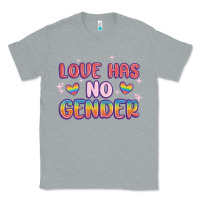 Heather Grey love no gender Classic Tee - MaliasSmallBusiness