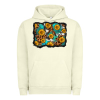 Pigment Pistachio cowhide leopard turquoise sunflowers pattern olivia Urban Hoodie - OliviaCreatesArt