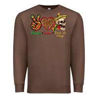 Chestnut Peace Love Cinco De Mayo Premium Sweatshirt - texasbilliewilder