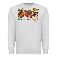 Dove Grey Peace Love Cinco De Mayo Premium Sweatshirt - texasbilliewilder