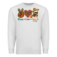 Oatmeal Heather Peace Love Cinco De Mayo Premium Sweatshirt - texasbilliewilder