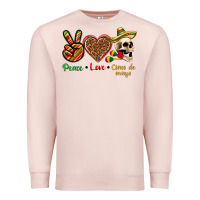 Pale Pink Peace Love Cinco De Mayo Premium Sweatshirt - texasbilliewilder