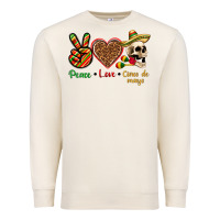 Sandshell Peace Love Cinco De Mayo Premium Sweatshirt - texasbilliewilder
