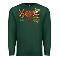 Sports Green Peace Love Cinco De Mayo Premium Sweatshirt - texasbilliewilder