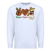 White Peace Love Cinco De Mayo Premium Sweatshirt - texasbilliewilder