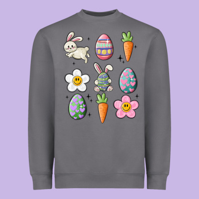 Easter Doodles Heavyweight Sweatshirt Designed By Maliassmallbusiness