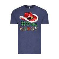 Vintage Denim ho ho howdy christmas hat Vintage Tee - AdoDesignShop