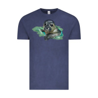 Vintage Denim Sea Seal Face Illustrations Vintage Tee - LillyAllenDesigns