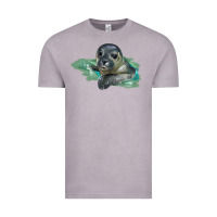 Vintage Zinc Sea Seal Face Illustrations Vintage Tee - LillyAllenDesigns