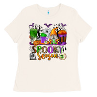 Bone Spooky Season Coffee Cups Ladies Tee - texasbilliewilder