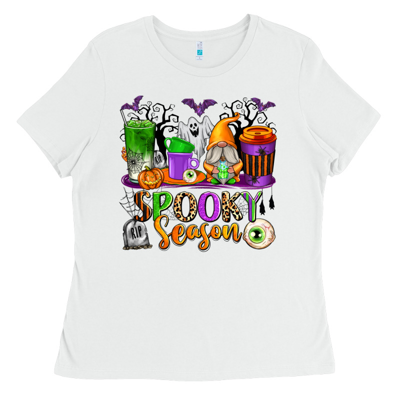 Spooky Season Coffee Cups Ladies Tee by texasbilliewilder | Teevron