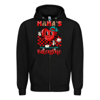 Black skater heart valentines day art Zipper Hoodie - LillyAllenDesigns