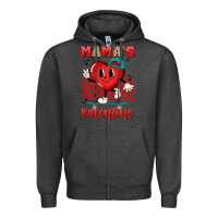 Charcoal Heather skater heart valentines day art Zipper Hoodie - LillyAllenDesigns