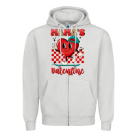 Dove Grey skater heart valentines day art Zipper Hoodie - LillyAllenDesigns