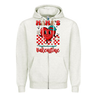 Oatmeal Heather skater heart valentines day art Zipper Hoodie - LillyAllenDesigns