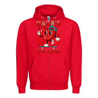 Red skater heart valentines day art Zipper Hoodie - LillyAllenDesigns