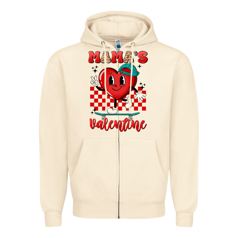 Skater Heart Valentines Day Art Zipper Hoodie by LillyAllenDesigns | Teevron