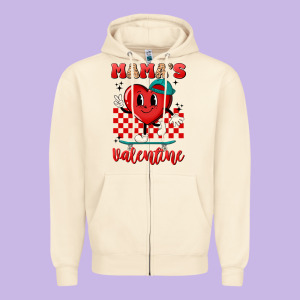 Skater Heart Valentines Day Art Zipper Hoodie Designed By Lillyallendesigns