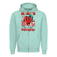 Seafoam skater heart valentines day art Zipper Hoodie - LillyAllenDesigns