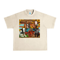 Sandshell Farm Animals On An Old Wagon Urban Heavy Tee - LillyAllenDesigns