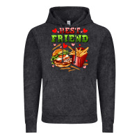 Vintage Black best friend hamburger potatoes Vintage Hoodie - AdoDesignShop