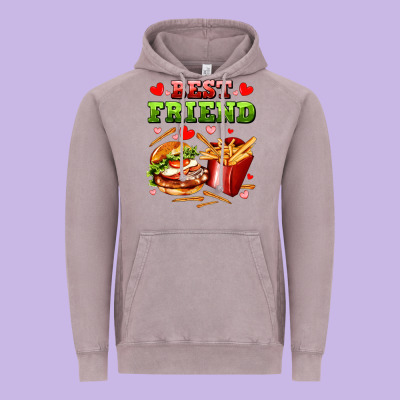Best Friend Hamburger Potatoes Vintage Hoodie Designed By Adodesignshop