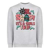 Heather Grey oh ship it's a girls trip Heavyweight Sweatshirt - MaliasSmallBusiness