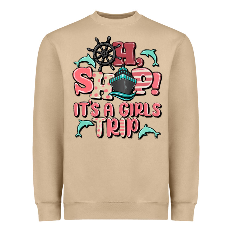 Oh Ship It's A Girls Trip Heavyweight Sweatshirt by MaliasSmallBusiness | Teevron